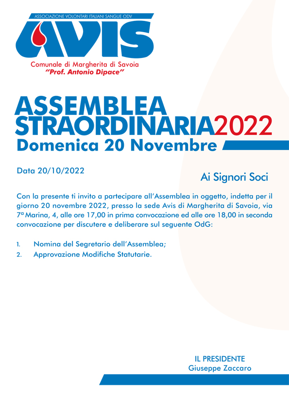 Assemblea Straordinaria 2022